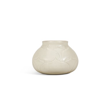 View full screen - View 1 of Lot 40. A rare small carved 'Ding'-type white-glazed 'lotus' water pot, Northern Song dynasty.