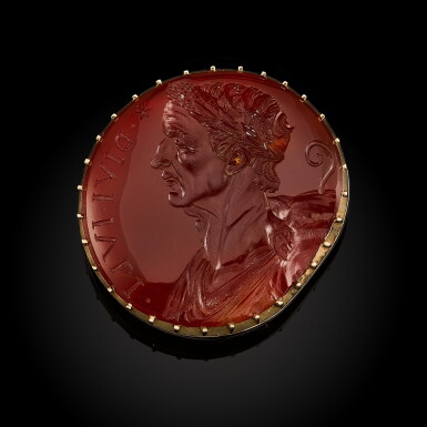 View full screen - View 1 of Lot 255. Intaglio with Caesar as a god.