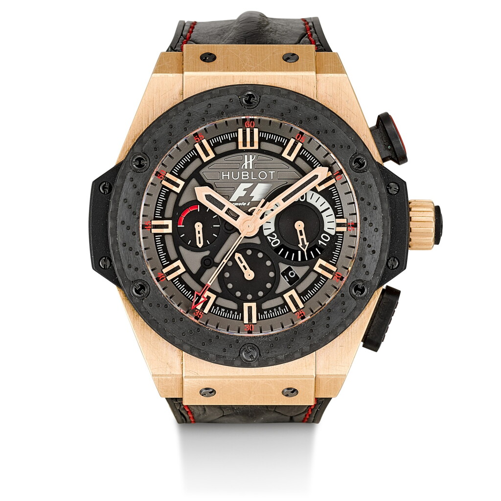View full screen - View 1 of Lot 168. HUBLOT | BIG BANG KING POWER, REFERENCE 703.OM.6912.HR.FMC12, A LIMITED EDITION PINK GOLD AND TITANIUM CHRONOGRAPH WRISTWATCH WITH DATE, CIRCA 2012.