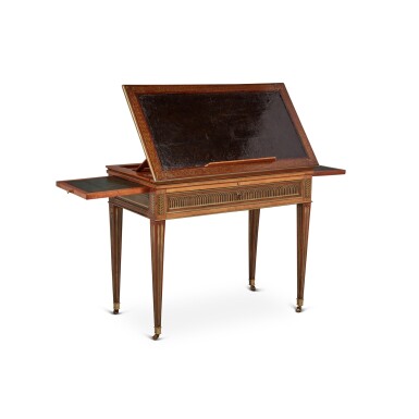 View full screen - View 1 of Lot 227. A Louis XVI Brass-Mounted Mahogany Architect's Table, Late 18th Century.