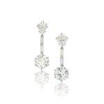 Pair of diamond pendent earrings