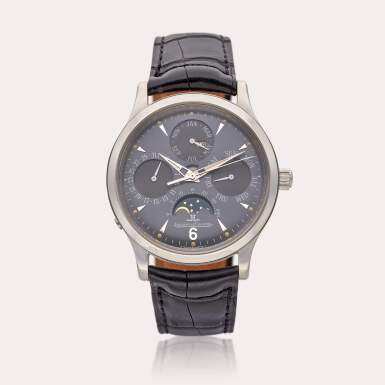 View full screen - View 1 of Lot 701. Reference 140.6.80 Master Control | A limited edition platinum perpetual calendar wristwatch with moon phases, year and day/night indication, Circa 1998.