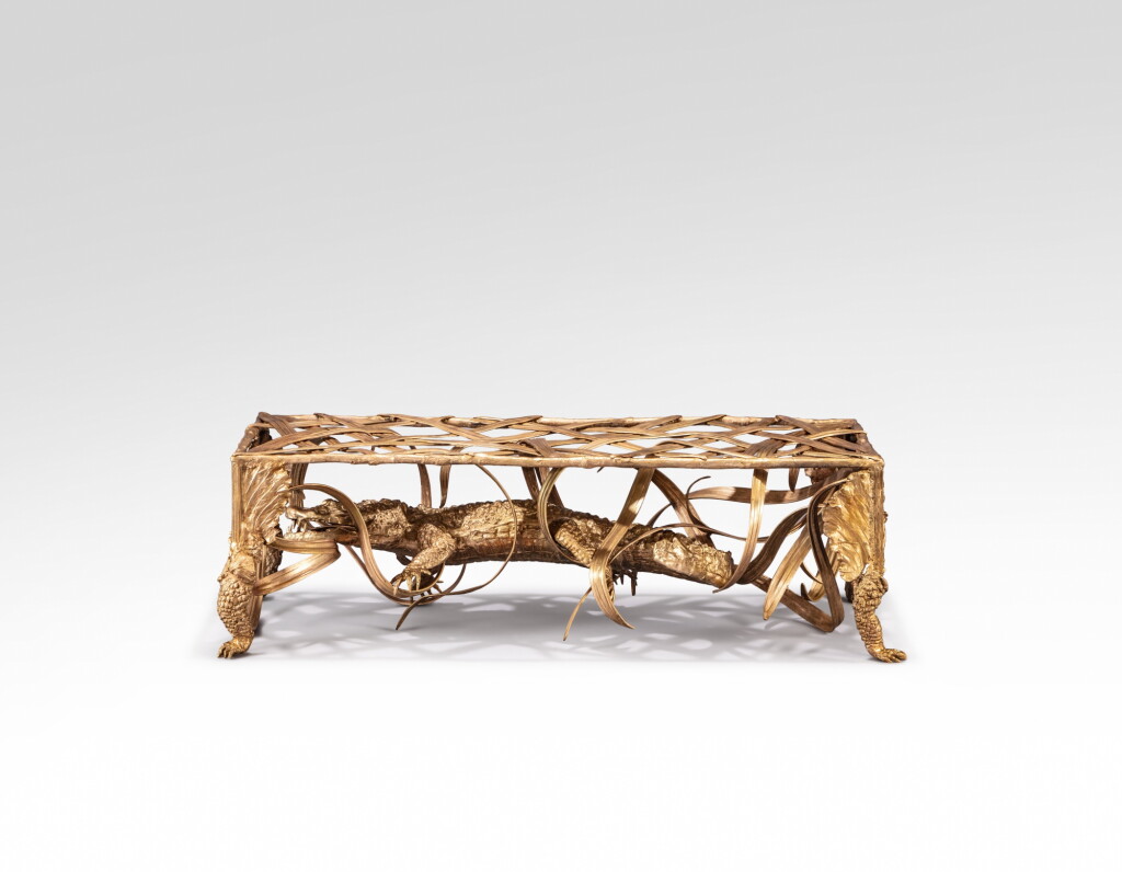 View full screen - View 1 of Lot 111. Crocodile bench.