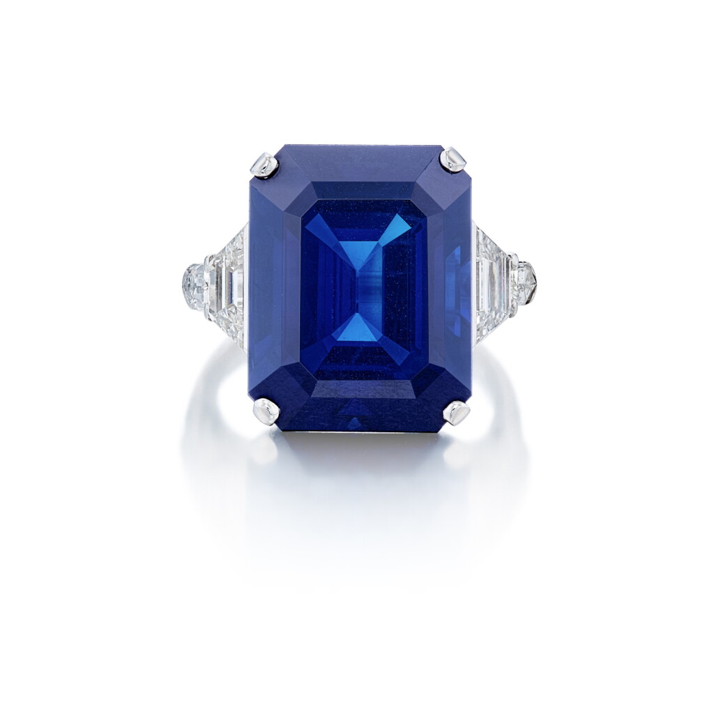 View full screen - View 1 of Lot 141. Sapphire and Diamond Ring.