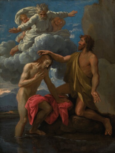 View full screen - View 1 of Lot 16. NICOLAS POUSSIN | The Baptism of Christ | 尼古拉・普桑 | 《基督受洗》.