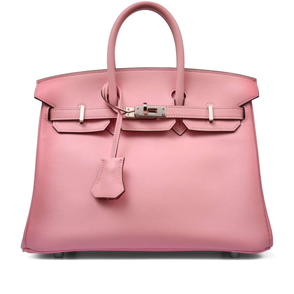 View full screen - View 1 of Lot 10. Rose Sakura Swift Birkin 25 Palladium Hardware, 2019.