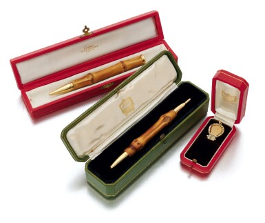 View full screen - View 1 of Lot 44. Wood pencil and ballpoint pen and a key (Matita e penna in legno e una chiave).