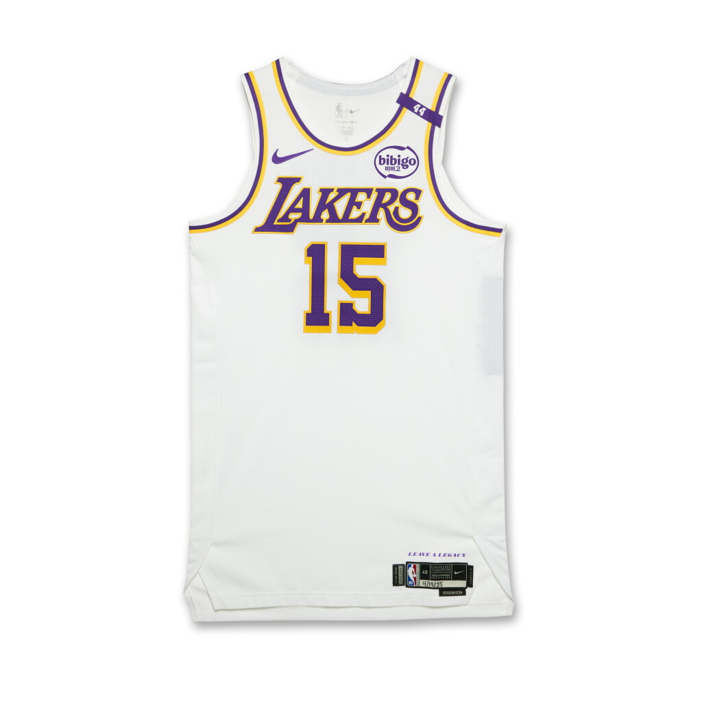 View full screen - View 1 of Lot 22. Austin Reaves Los Angeles Lakers 2025 NBA Playoffs Western Conference Round 1 Game Worn Association Edition Jersey | Game 1 .