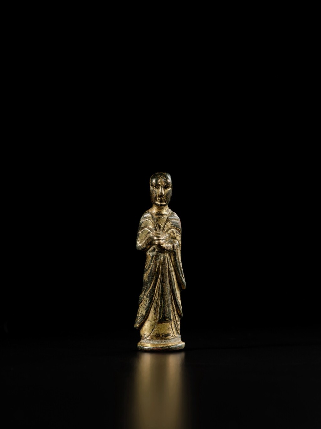 A Gilt bronze Figure Of Kashyapa Northern Western Wei Dynasty a-gilt-bronze-figure-of-kashyapa-northern-western-wei-dynasty