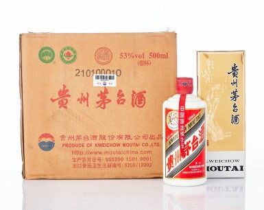 View full screen - View 1 of Lot 6362. 2013年產"飛天牌"貴州茅台酒 (原箱) Kweichow Flying Fairy Moutai 2013 (6 BT50).