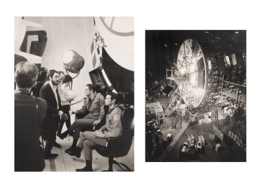 View full screen - View 1 of Lot 64. 2001: A Space Odyssey (1968), 2 double weight candid photographs (one oversized and one regular), US.