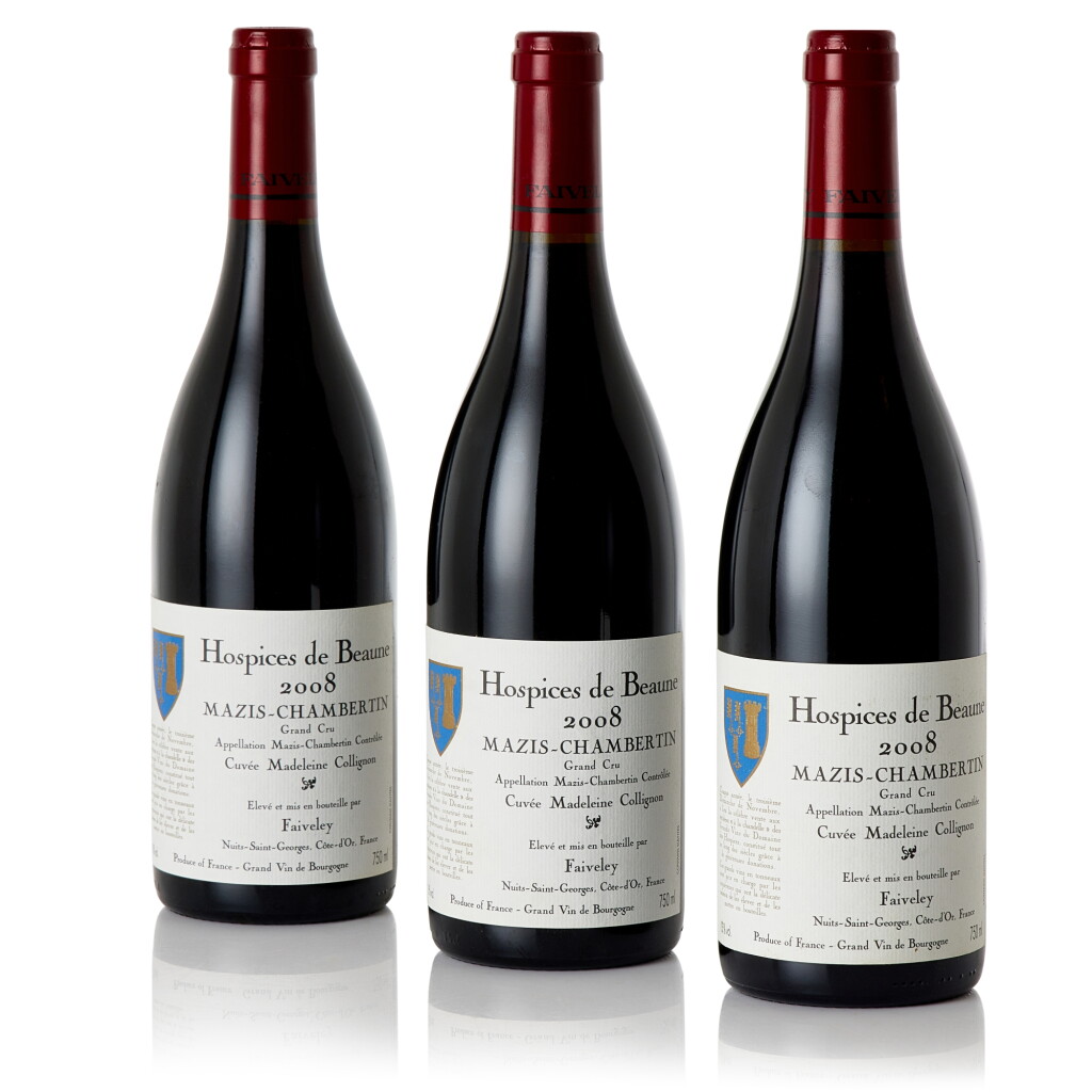View full screen - View 1 of Lot 9664. Mazis-Chambertin Grand Cru, Hospices de Beaune Cuvée Madeleine Collignon 2008 Faiveley (12 BT).
