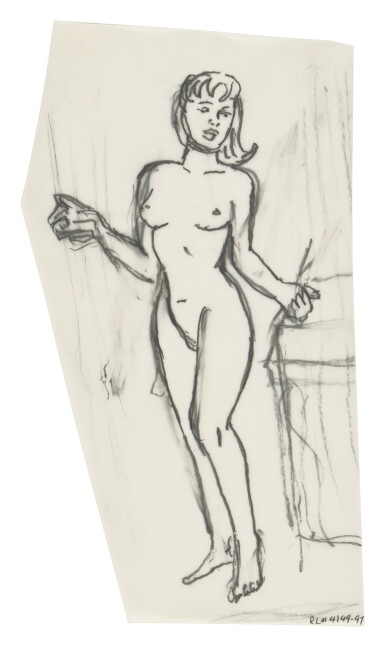 View full screen - View 1 of Lot 532. Nude (Study).