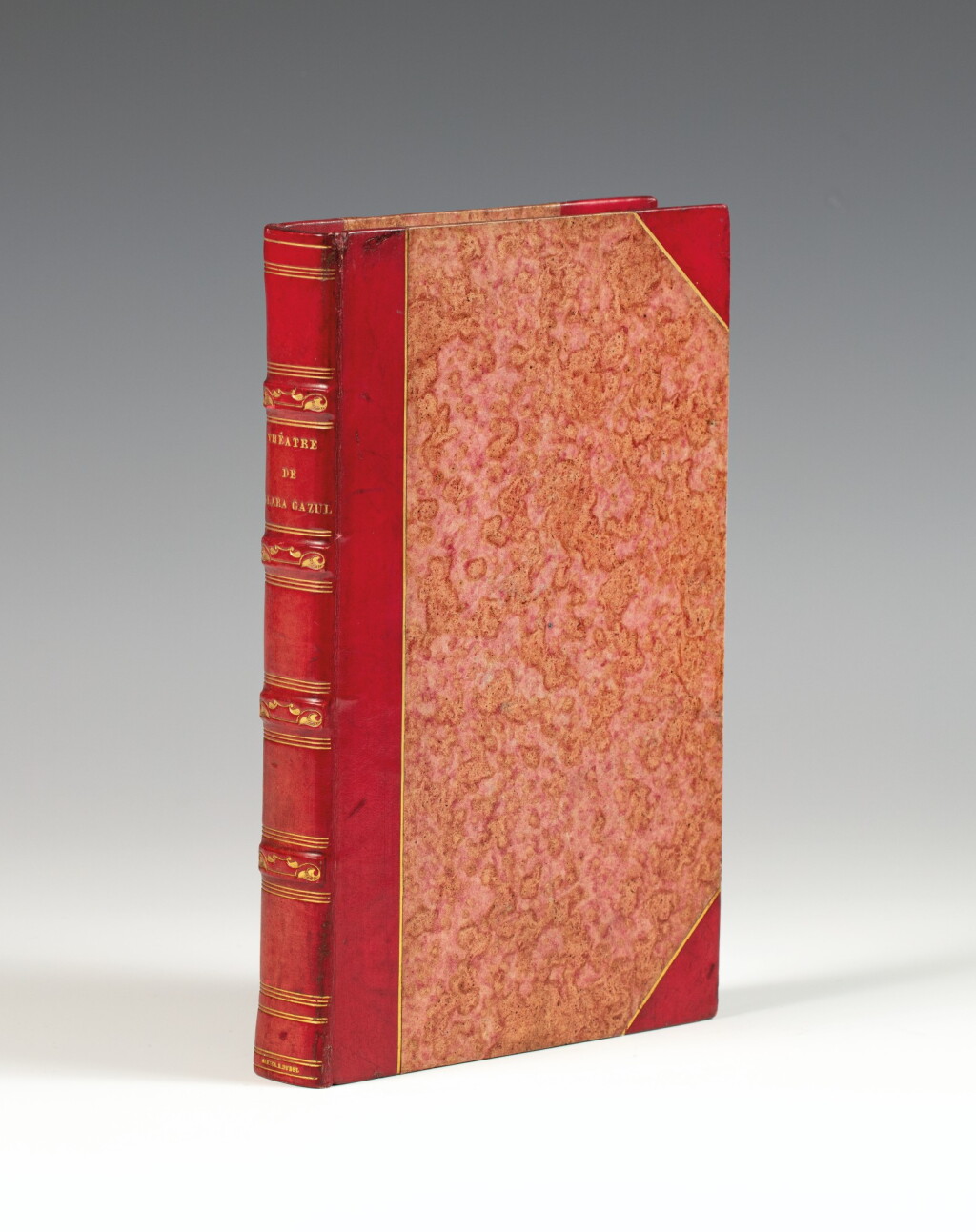 View full screen - View 1 of Lot 115. MÉRIMÉE. Théâtre de Clara Gazul. Paris, 1830. In-8. Reliure de Simier.De la bibliothèque du duc de Nemours. .