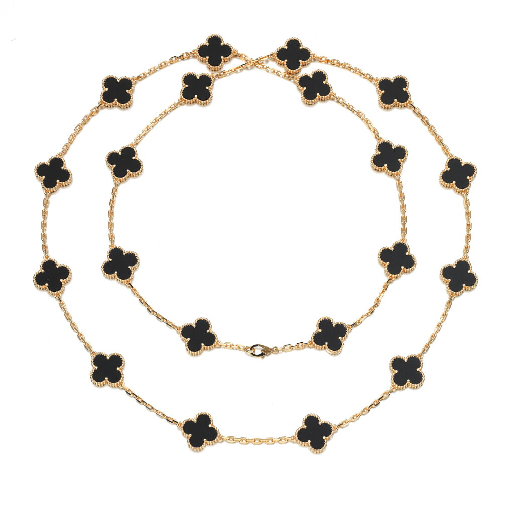 View full screen - View 1 of Lot 144. Onyx necklace, 'Alhambra'.