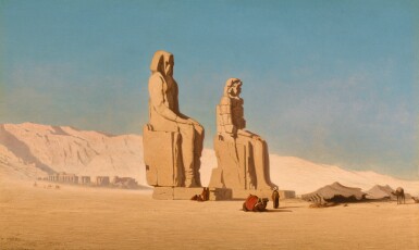 View full screen - View 1 of Lot 43. CHARLES-THÉODORE FRÈRE | THE COLOSSI OF MEMNON.