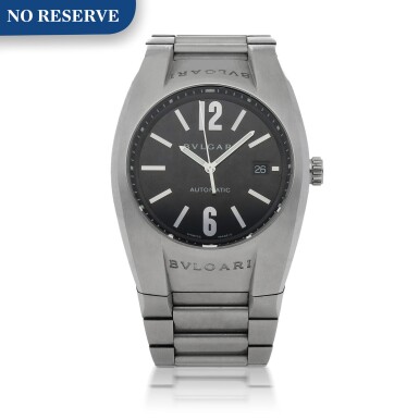 View full screen - View 1 of Lot 59. ERGON, REF EG 40 S STAINLESS STEEL WRISTWATCH WITH DATE AND BRACELET CIRCA 2000.