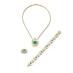 Parure émeraudes et diamants | Emerald and diamond parure