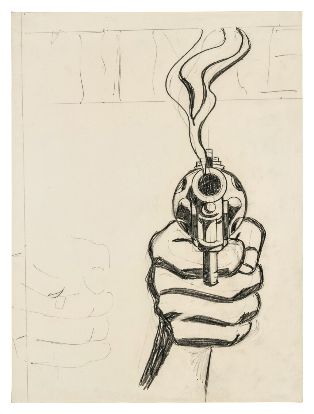 View full screen - View 1 of Lot 213. Cover Image (The Gun in America) for Time Magazine (Study).