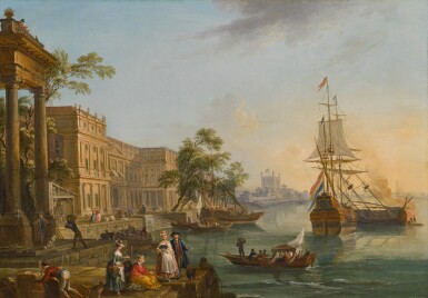 View full screen - View 1 of Lot 78. London, a capriccio view from the Customs House towards the Tower of London.