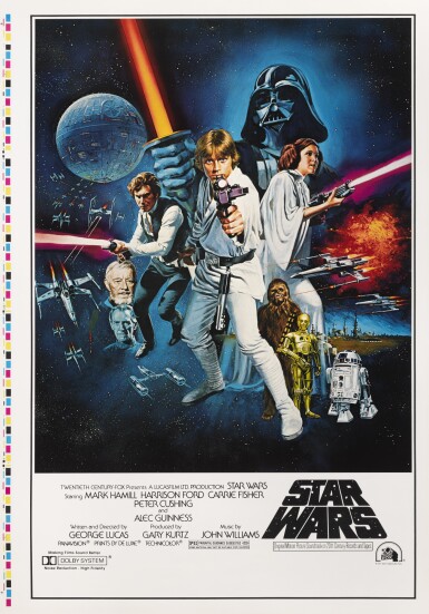 View full screen - View 1 of Lot 83. Star Wars (1977), style C poster, printer's proof, US.