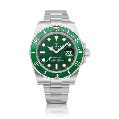 View full screen - View 1 of Lot 8236. Submariner "Hulk", Reference 116610LV | A stainless steel wristwatch with date and bracelet, Circa 2016 | 勞力士 | Submariner "Hulk" 型號116610LV | 精鋼鏈帶腕錶,備日期顯示,約2016年製.