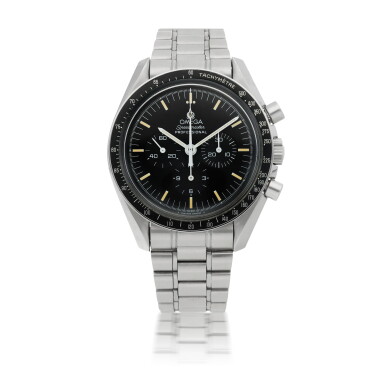 View full screen - View 1 of Lot 413. OMEGA | SPEEDMASTER, REF 3592.50.00, STAINLESS STEEL CHRONOGRAPH WRISTWATCH WITH DATE AND BRACELET CIRCA 1996.