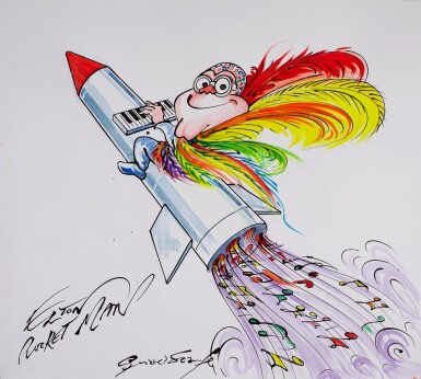 View full screen - View 1 of Lot 214. Elton, Rocket Man .