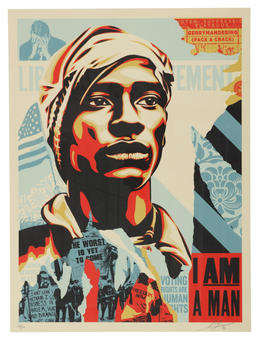 View full screen - View 1 of Lot 136. VOTING RIGHTS ARE HUMAN RIGHTS.