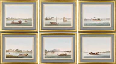 View full screen - View 1 of Lot 96. A set of six Chinese School paintings, 19th century.