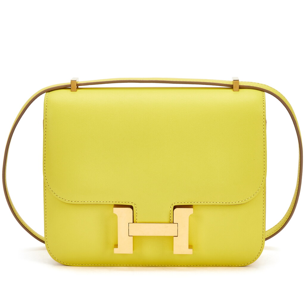View full screen - View 1 of Lot 9654. Lime Swift Mini Constance 18 Gold Hardware, 2019.