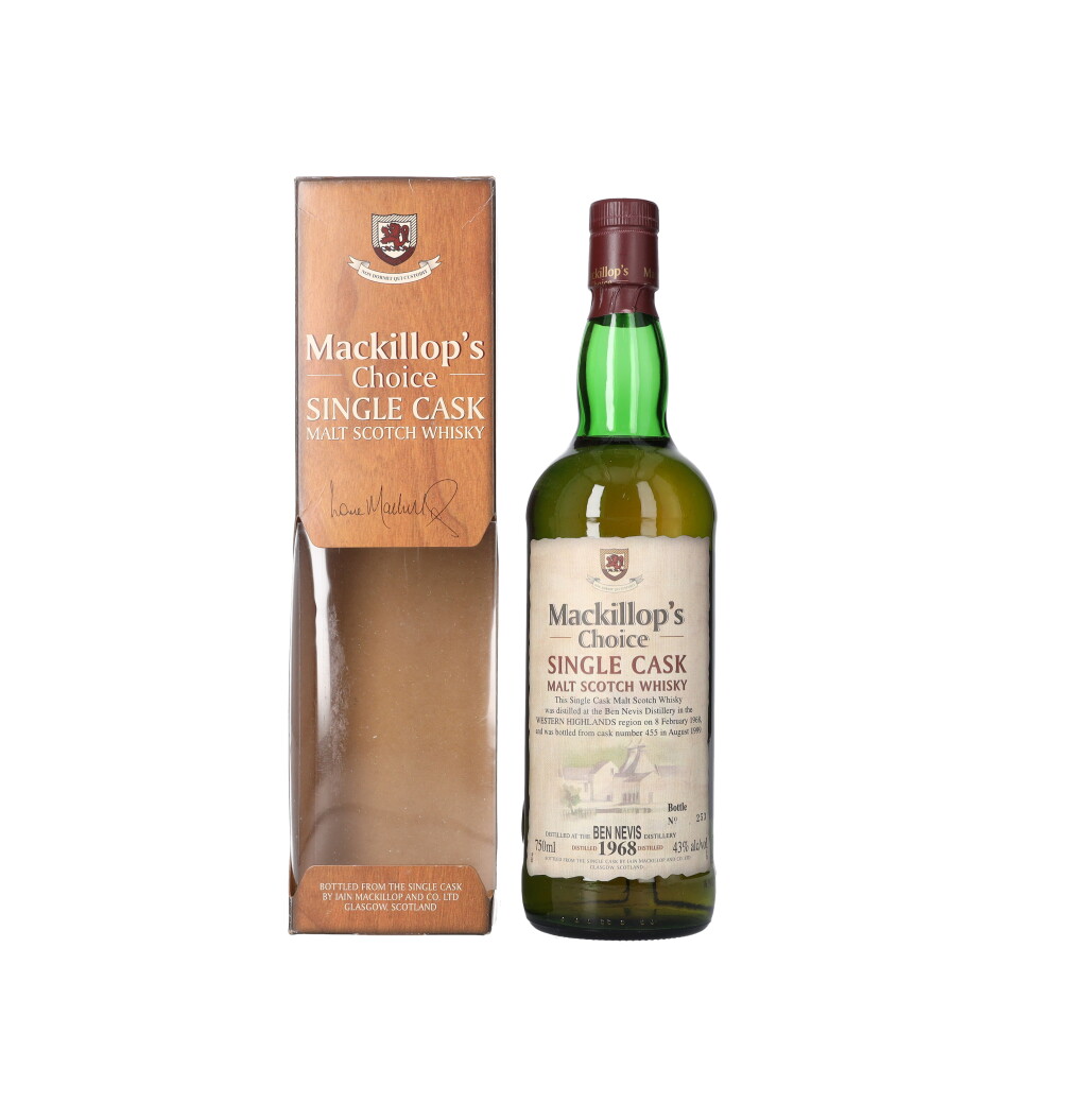 View full screen - View 1 of Lot 5320. Ben Nevis MacKillop's Choice Single Cask 43.0 abv 1968 (1 BT75).