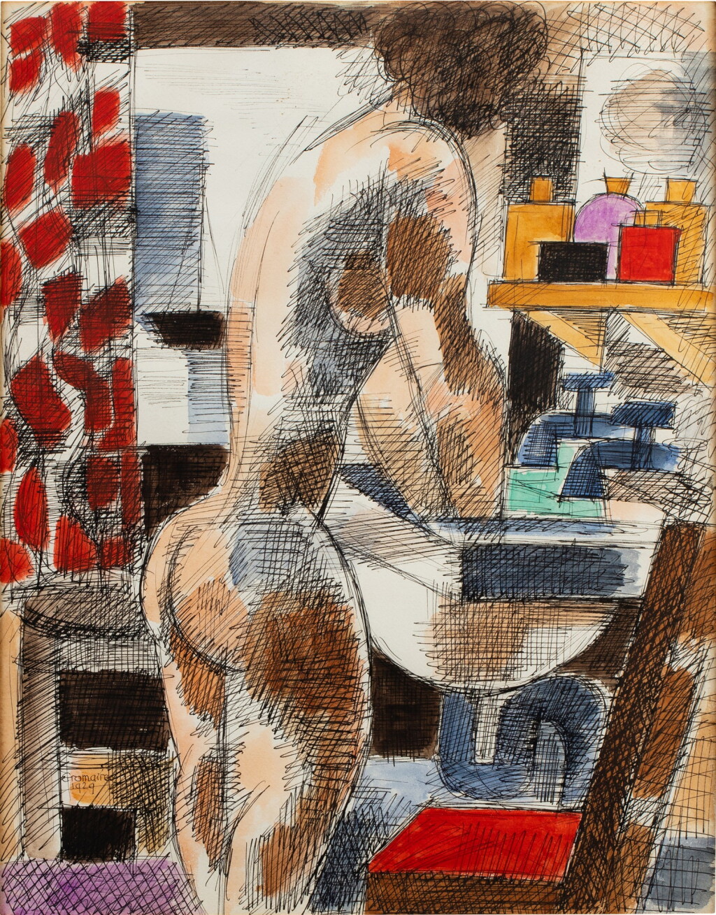 View full screen - View 1 of Lot 317. Femme à la toilette.