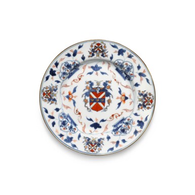 View full screen - View 1 of Lot 213. A Chinese Imari armorial dinner plate, Qing dynasty, circa 1716.