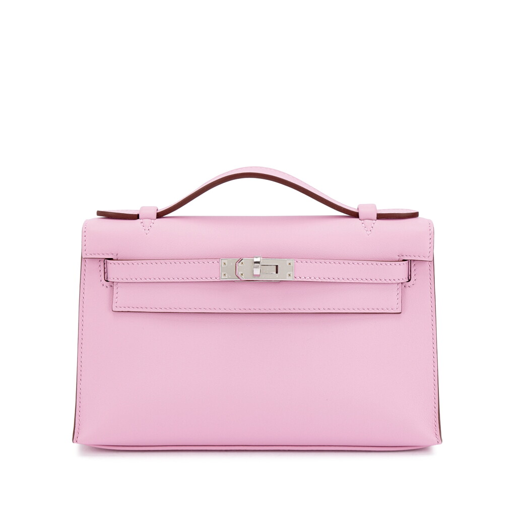 View full screen - View 1 of Lot 580. Mauve Sylvestre Swift Kelly Pochette Palladium Hardware, 2026.