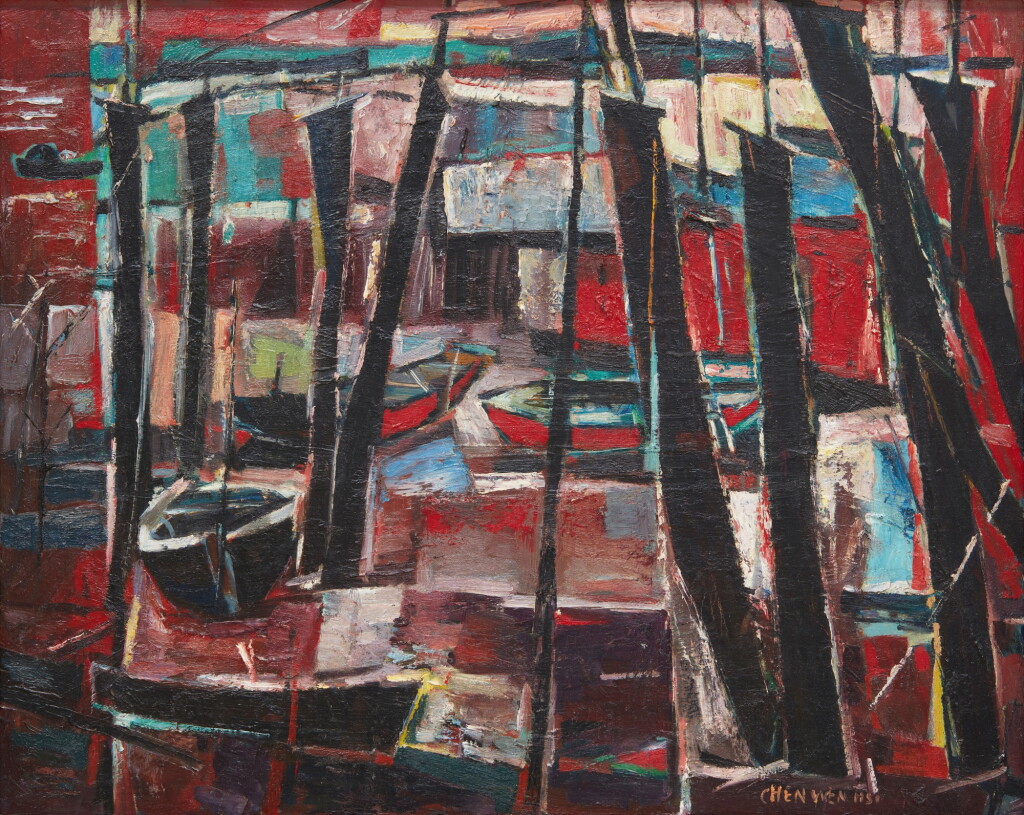 View full screen - View 1 of Lot 612. Chen Wen Hsi 陳文希 | Boats 船隻.