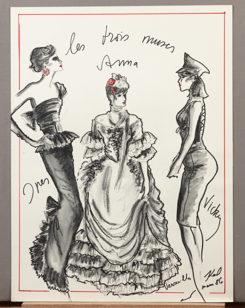 View full screen - View 1 of Lot 38. Les trois muses Inès, Anna et Vicky.