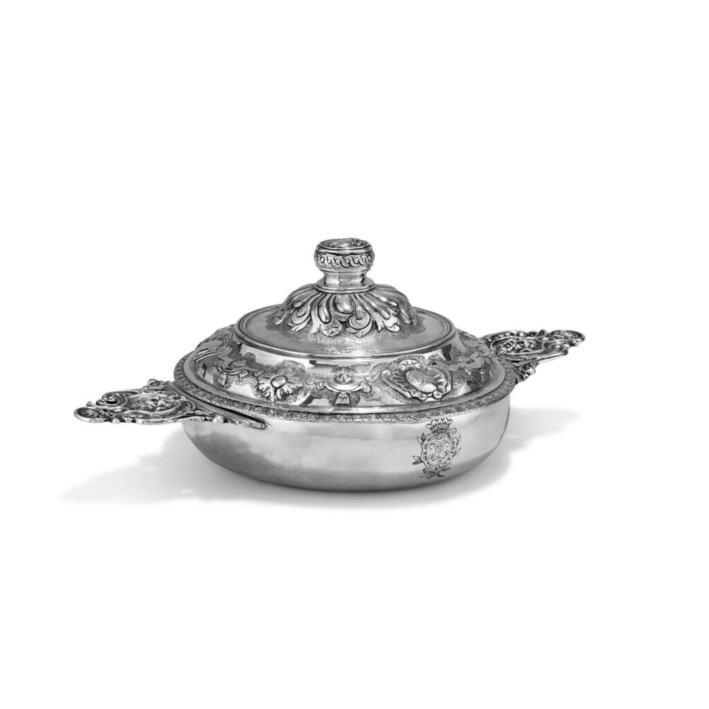 View full screen - View 1 of Lot 70. A covered silver ecuelle, Pierre-Guillaume Rahier, Brest, 1754-1756 | Ecuelle couverte en argent par Pierre-Guillaume Rahier, Brest, 1754-1756 .