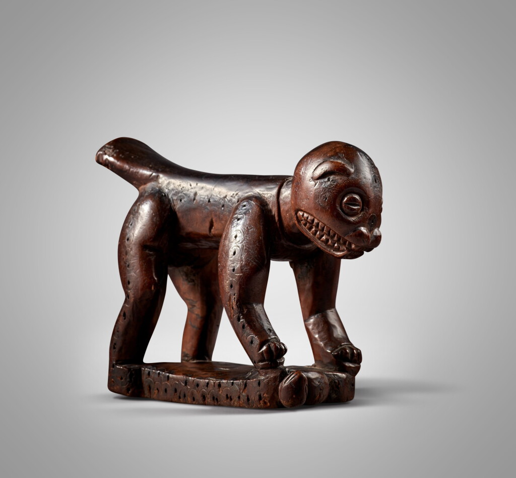 View full screen - View 1 of Lot 30. Yaka Zoomorphic Neckrest, Democratic Republic of the Congo.