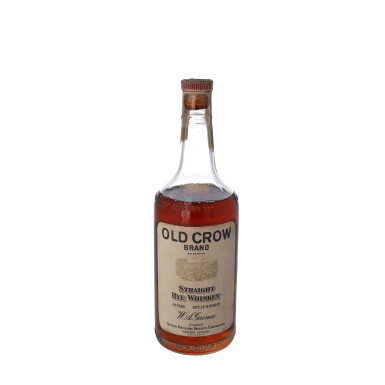 View full screen - View 1 of Lot 178. Old Crow 4 Year Old Rye 100 proof 1939 (1 4/5 QUART).