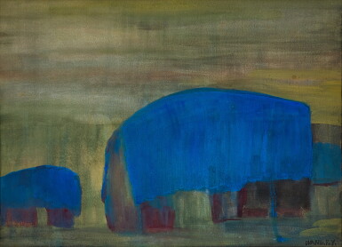 View full screen - View 1 of Lot 6233. Wang Pan-Youn 王攀元 | Blue House 藍色的屋.