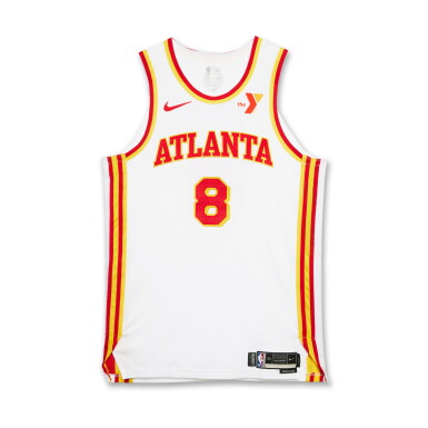 View full screen - View 1 of Lot 159. David Roddy Atlanta Hawks 2024-2025 Emirates NBA Cup Semifinals Game Issued Association Edition Jersey | Probable Wear.