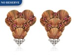 TIFFANY & CO. | PAIR OF GOLD, RUBY AND DIAMOND CLIP-BROOCHES