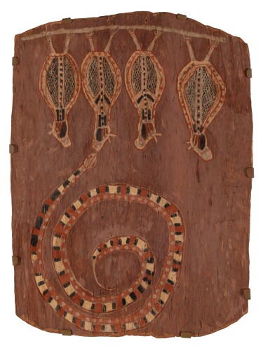 View full screen - View 1 of Lot 30. Untitled (Rock Python and Flying Foxes), 1960.