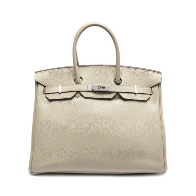 View full screen - View 1 of Lot 8502. Sauge Birkin 35cm in Taurillion Clemence Leather with Palladium Hardware, 2016.