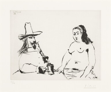 View full screen - View 1 of Lot 172. Matin: Pipe, Femme et Chocolat, from Séries 347 (B. 1819; Ba. 1836).