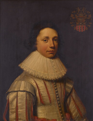 View full screen - View 1 of Lot 4. Portrait of a fifteen-year-old boy, half-length, from the Van der Wiele family.