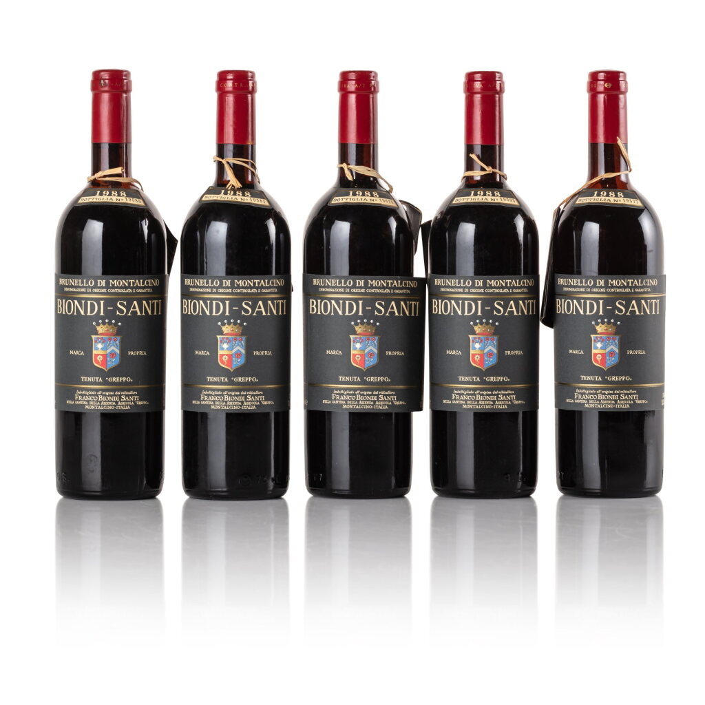 View full screen - View 1 of Lot 666. Brunello di Montalcino 1988 Biondi-Santi (5 BT).