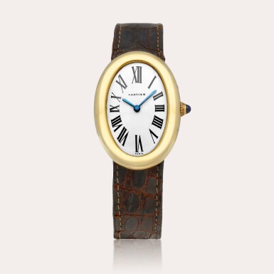 View full screen - View 1 of Lot 2146. Baignoire "Large" | A yellow gold wristwatch, Circa 1960.