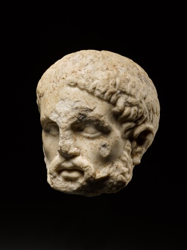 View full screen - View 1 of Lot 134. A Greek Marble Head of a Man, circa late 5th/mid 4th Century B.C..